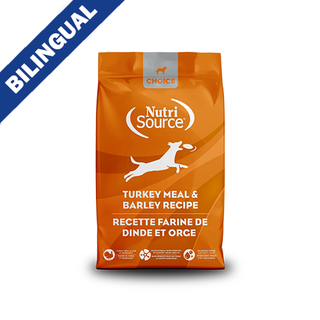 Nourriture sèche pour chiens NutriSource® Choice à la dinde et à l'orge