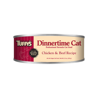 TUFFY'S DINNERTIME NOURRITURE HUMIDE POUR CHAT POULET ET BOEUF 5.5oz
