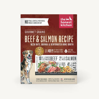 THE HONEST KITCHEN - NOURRITURE BŒUF ET SAUMON DE GRAIN GOURMET DÉSHYDRATÉS CHIEN