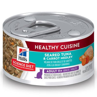 Hill's Science Diet Sénior 11+ Healthy Cuisine Chat Mélange de Thon Grillé Carottes 24/2.8 oz