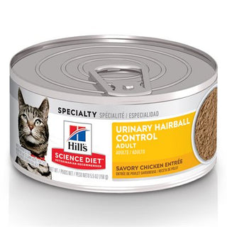 Hill's Science Diet Santé Urinaire Contrôle des Boules de Poils Chat Entrée de Poulet 24/5.5 oz