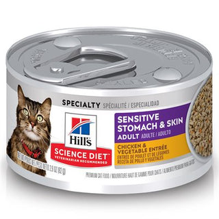 Hill's Science Diet Estomac & Peau Sensible Chat Entrée de Poulet & Légumes 24/2.9 oz