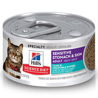 Hill's Science Diet Estomac & Peau Sensible Chat Entrée de Thon & Légumes 24/2.9 oz