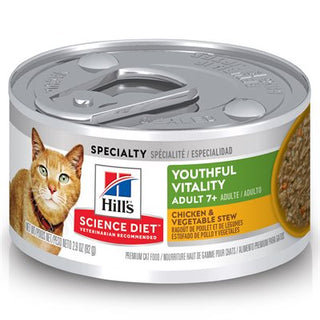 Hill's Science Diet Sénior 7+ Vitalité Chat Ragoût de Poulet & Légumes 24/2.9 oz