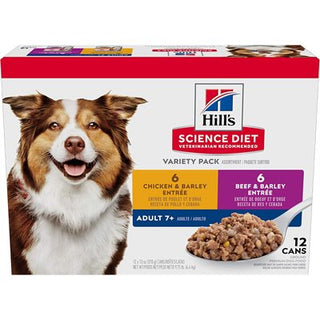 Hill's Science Diet Sénior 7+ Chien Emballage Varié Poulet Boeuf 12/13 oz