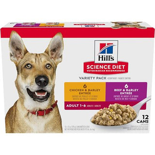 Hill's Science Diet Chien Adulte Emballage Varié Poulet Boeuf 12/13 oz
