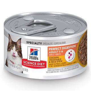 Hill's Science Diet Santé Digestive Chat Ragoût de Poulet Légumes & Riz 24/2.9 oz