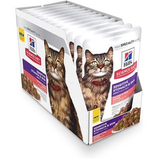 Hill's Science Diet Estomac & Peau Sensible Chat Dîner de Saumon & Thon 24/2.8 oz