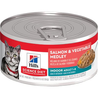 Hill's Science Diet Chat Adulte d'Intérieur Mélange de Saumon & Légumes 24/5.5oz