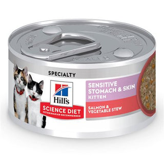 Hill's Science Diet Estomac & Peau Sensible Chaton Râgout de Saumon & Légumes 24/2.9oz