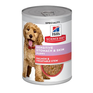 Hill's Science Diet Estomac & Peau Sensible Chiot Râgout de Saumon & Légumes 12/13oz