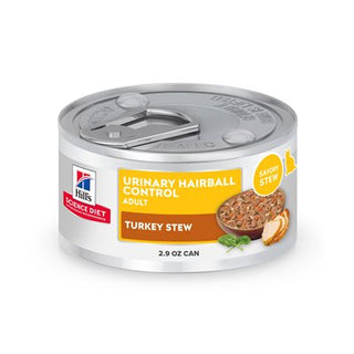 Hill's Science Diet Santé Urinaire & Boules de Poil Chat Adulte Dinde & Légumes 24/2.9oz