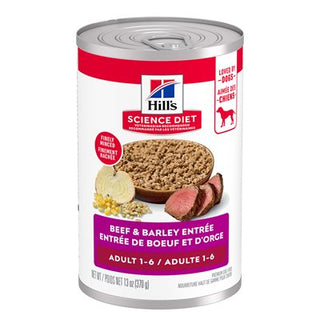 Hill's Science Diet Chien Adulte Entrée de Boeuf & Orge 12/13 oz