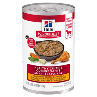 Hill's Science Diet Chien Adulte Healthy Cuisine Ragoût de Poulet Rôti 12/12.5 oz