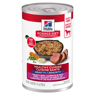 Hill's Science Diet Sénior 7+ Healthy Cuisine Chien Ragoût de Boeuf Braisé 12/12.5 oz