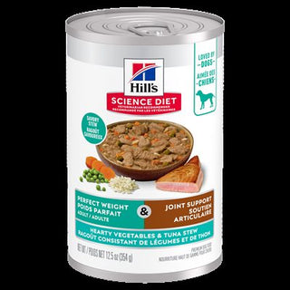 Hill’s Science Diet Santé du Poids & Articulations Chien Adulte Râgout de Légumes & Thon 12/13oz