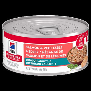 Hill's Science Diet Chat Adulte d'Intérieur Mélange de Saumon & Légumes 24/5.5oz