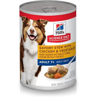 Hill's Science Diet Sénior 7+ Chien Ragoût avec Poulet Légumes 12/12.8 oz