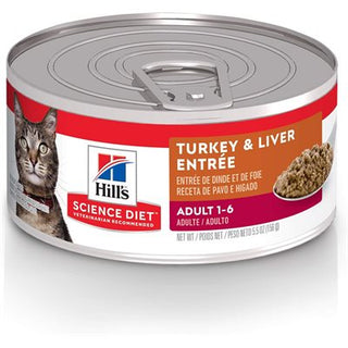 Hill's Science Diet Adulte Chat Entrée de Dinde & Foie 24/5.5 oz