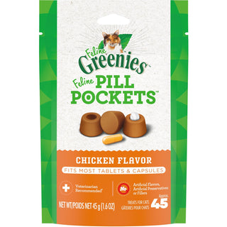 Greenies - « Pill Pockets » Saveur de Poulet pour Chats 1,6 oz