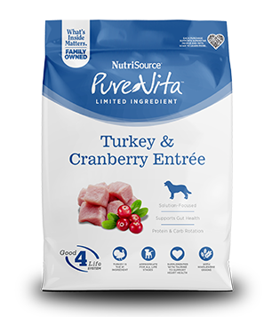 NutriSource PureVita Entrée de dinde et canneberge pour chiens, 25-lb
