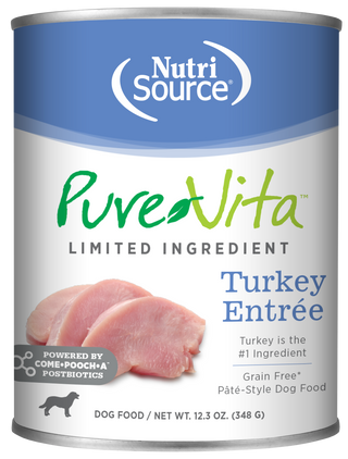 NUTRISOURCE POUR CHIEN NOURRITURE HUMIDE SANS GRAINS ENTRÉ DE DINDE 12.03oz