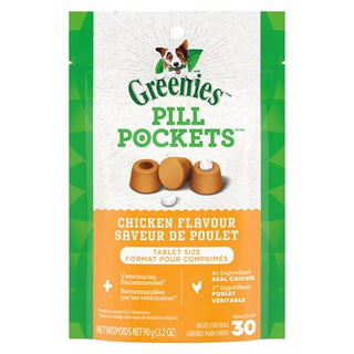 Greenies - « Pill Pockets » pour Comprimés Saveur de Poulet pour Chiens 3.2oz