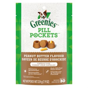 Greenies - « Pill Pockets » pour Capsules Saveur de Beurre d'Arachides pour Chiens 7.9oz