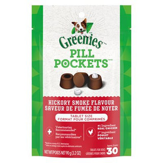 Greenies - « Pill Pockets » pour Comprimés Saveur de Fumée de Noyer pour Chiens 3.2oz