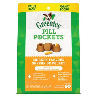 Greenies - « Pill Pockets » pour Capsules Saveur de Poulet pour Chiens 15.8oz