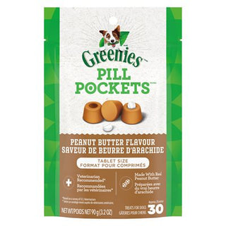 Greenies - « Pill Pockets » pour Comprimés Saveur de Beurre d'Arachides pour Chiens 3.2oz