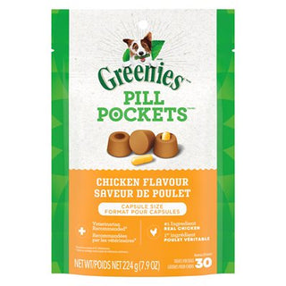 Greenies - « Pill Pockets » pour Capsules Saveur de Poulet pour Chiens 7.9oz