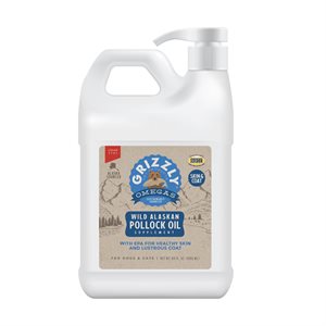 Grizzly Huile de Goberge Chien 64oz (1.9L)