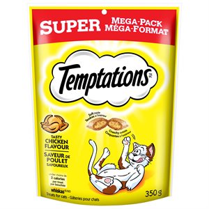 Temptations Gâteries pour Chats Saveur de Poulet Savoureux 350g