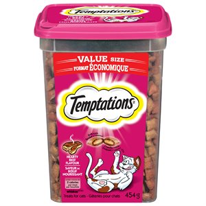 Temptations Gâteries pour Chats Saveur de Boeuf Nourrissant 454g