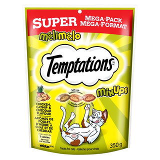 Temptations «MixUps» Fromage Cheddar, Poulet & Herbe à Chats 350g