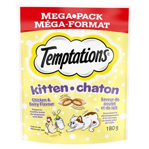 Temptations Gâteries pour Chatons Saveur de Poulet & Lait 180g