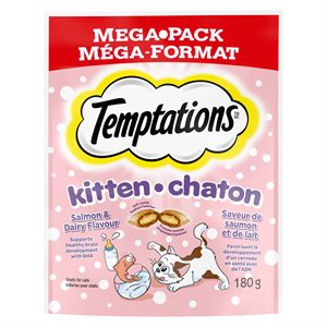 Temptations Gâteries pour Chatons Saveur de Saumon & Lait 180g