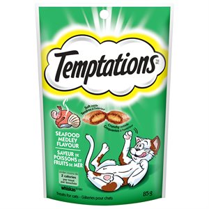 Temptations Gâteries pour Chats Saveurs de Poissons & Fruits de Mer 85g