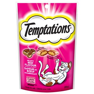 Temptations Gâteries pour Chats Saveur de Boeuf Nourrissant 85g