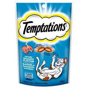 Temptations Gâteries pour Chats Saveur de Saumon Savoureux 85g