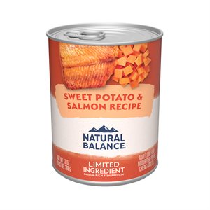 Natural Balance pour Chiens Formule « LID » de Poisson & Patates Douces en Conserves 13 oz (à l’unité) | Natural Balance