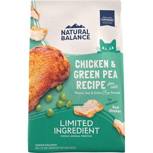 Natural Balance pour Chats Formule « LID » de Poulet & Pois Verts 10LB | Natural Balance