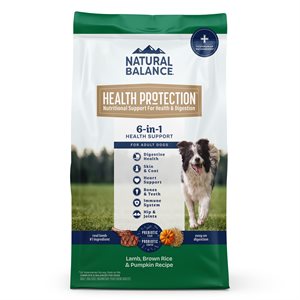 Natural Balance Health Protection Chien Agneau Riz Brun & Citrouille 24LBS | Natural Balance
