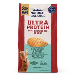 Natural Balance Ultra Protein Chat Poulet & Farine de Poulet 3LB | Natural Balance