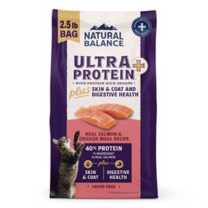 Natural Balance Ultra Protein Chat Plus Peau & Pelage + Digestion Saumon & Farine de Poulet 2.5LB | Natural Balance