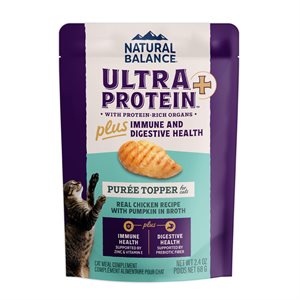 Natural Balance Ultra Protein Chat Plus Immunité + Digestion Poulet & Abats Purée 2.4 oz (à l’unité) | Natural Balance