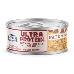 Natural Balance Ultra Protein Chat Canard & Abats Pâté 2.8 oz (à l’unité) | Natural Balance
