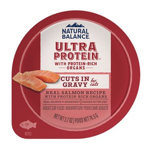 Natural Balance Ultra Protein Chat Saumon & Abats en Sauce 2.7 oz (à l’unité) | Natural Balance