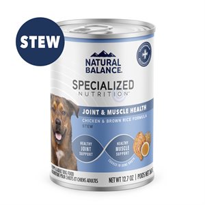 Natural Balance Specialized Nutrition Chien Articulations + Muscle Poulet & Riz Brun 12.7 oz (à l’unité) | Natural Balance